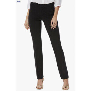 NYDJ Stretch Knit Straight Leg Trousers In Black Size 2 Style M11Z2020